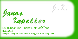 janos kapeller business card